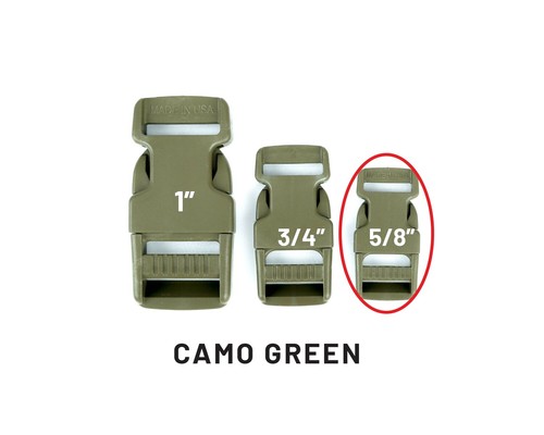 5 PACK 5/8" Inch Plastic Side Release Buckle for Webbing Strap - MADE IN THE USA - Picture 3 of 10