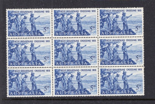 AUSTRALIA PREDECIMAL 1963 BLUE MOUNTAINS BLOCK VERY FINE MNH..,,,,,,,,,,