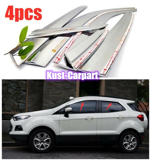 For Ford Ecosport 20132019 Chrome Window Visor Vent Shades Sun Rain
