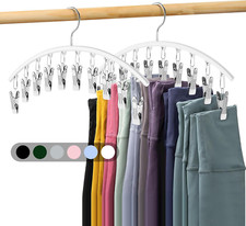 Legging Organizer for Closet, Metal Yoga Pants Hanger W/Rubber Coated 2 Pack W/1