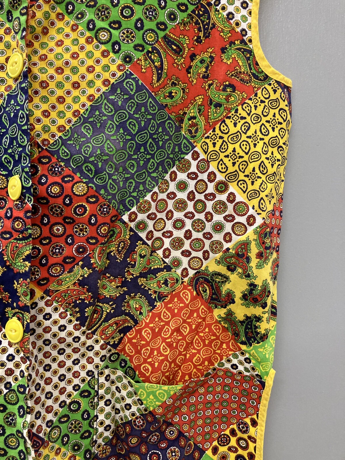 Handmade Patchwork Vest E3-40 - image 5