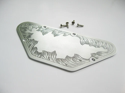 Hand engraved leaf pattern aluminum back plates fits Gibson SG guitar