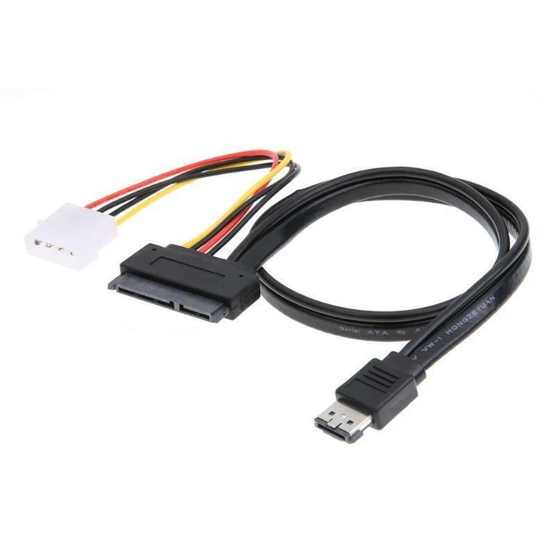EsataP Power ESATA Combo to SATA 22pin IDE 5V 12V for 3.5" 2.5" Hard Disk Cable - Image 2 of 4