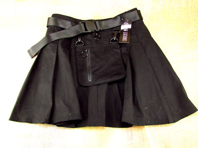 Current Mood Devious High Security Utility Mini Skirt Size M Med