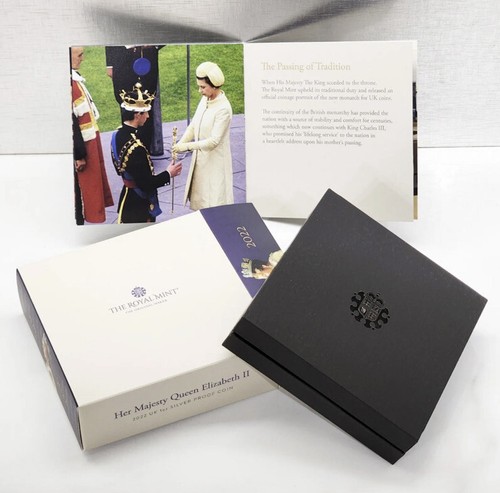 1oz Silver Proof Coin - King Charles lll. UK 2022 Queen Elizabeth II £2 Memorial - Picture 5 of 7