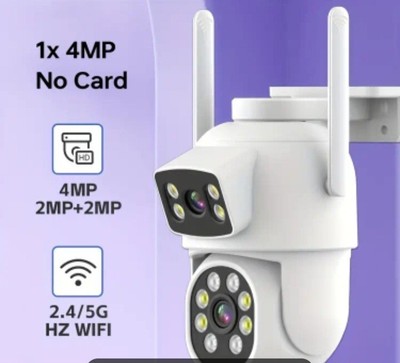 Dual-Linsen WiFi-Sicherheitskamera - 1920P HD, PTZ mit Bewegungserkennung,...