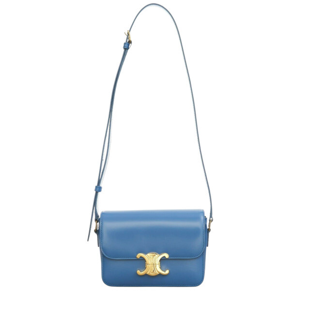 ☆CELINE☆入手困難 可愛いMINI TRIOMPHE BAG/BLU TENUE☆ 188423BF4-07PB_1_SS24_P1_W.jpg