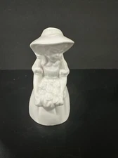 Vintage Coty Talcum Powder Dispenser  Girl With Flower Basket
