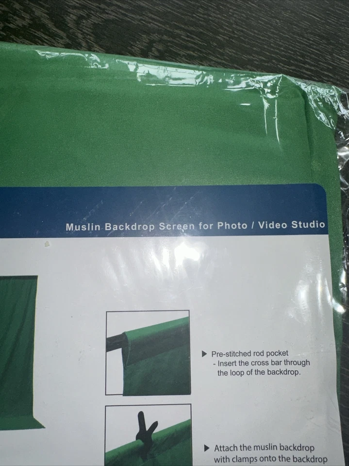 LimoStudio 5 x 10 pies (ancho x alto) pantalla de fondo verde cromakey, pre... Foto 3 de 4