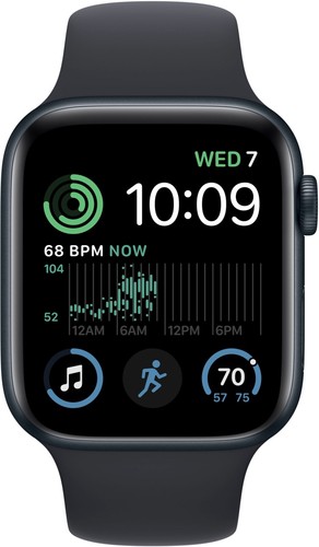 Apple Watch SE 2nd Gen 40mm GPS + Cellular Midnight w/ S/M Midnight Sports Band - Zdjęcie 2 z 2