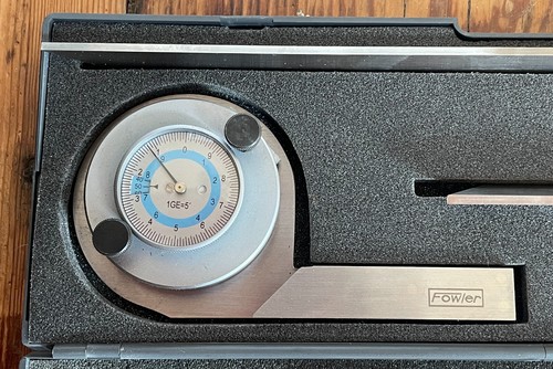 Fowler Complete Universal Dial Protractor 6" and 12" Blade Nice used Condition - Picture 3 of 6