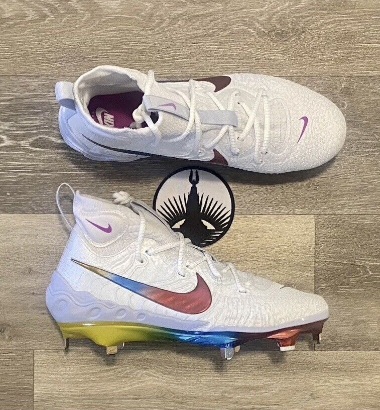 Nike Alpha Huarache NXT Rainbow Baseball Cleats DJ6517-106 Nike Alpha Huarache NXT Rainbow Baseball Cleats DJ6517-106