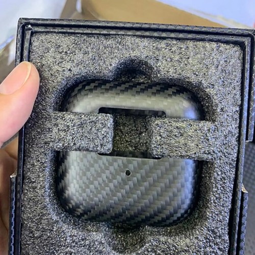 Carbon Fiber Schutzhülle Drahtlose Kopfhörer Schutzhülle Für Apple AirPods Pro - Bild 6 von 11