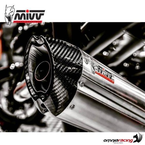 Mivv exhaust slip-on Oval approved carbon Yamaha XT1200Z SuperTenere 2010-2020 - Picture 5 of 8