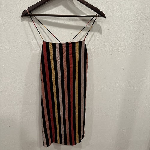 Vestido Volcom Pequeño Mujer Colorido Rayas Verano Ajustable Picnic B2 - Imagen 2 de 11