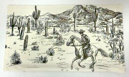 Equine Western Horse Desert Cowboy Decorative Pillow Cover 20" x 12"