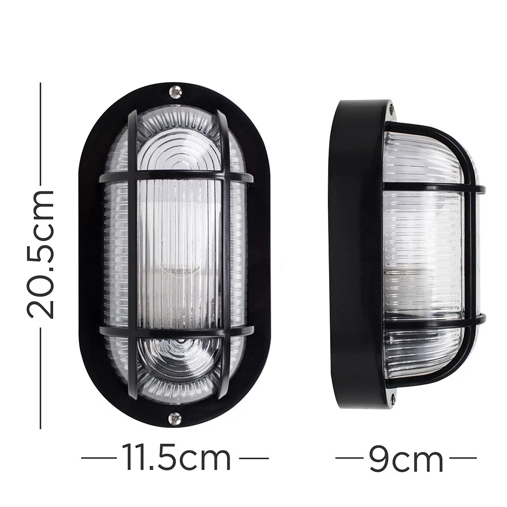 Modern Outdoor Garden Security Bulkhead Wall Light IP44 Rated LED Bulb Lighting  - Picture 10 of 15
