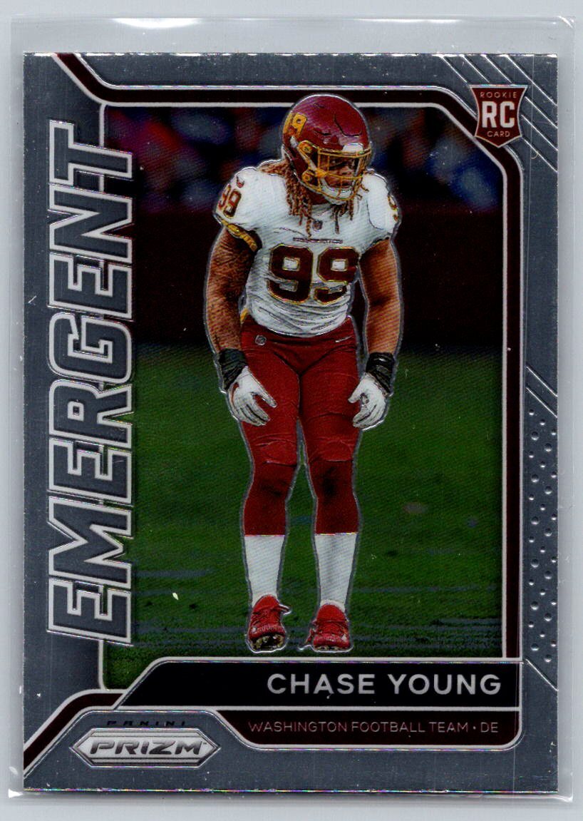2020 Panini Prizm #15 Chase Young Emergent RC Commanders