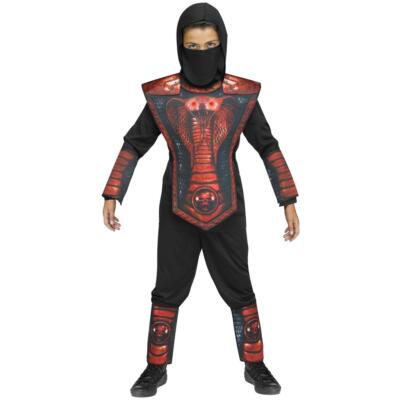 Boys COBRA NINJA warrior Halloween Costume Size Sm 4/6 Lar 12/14 tunic pants NWT