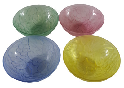 Vintage Glass Pastel Bowls NEW Elements Concerto Easter Spring Floral 6'' NIB