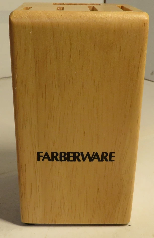 Farberware Pequeño 5.5" VACÍO Cuchillo de Madera Bloque 5 Ranuras Soporte de Madera Cuchillos para Carne Foto 2 de 4
