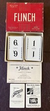 Vintage FLINCH Playing Cards 1938 Parker Brother Instructions 6in1 Family Game