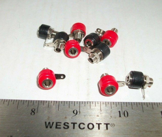 LOT OF RED AND BLACK NONINSULATED BANANA A JACKS PANEL MOUNT S eBay