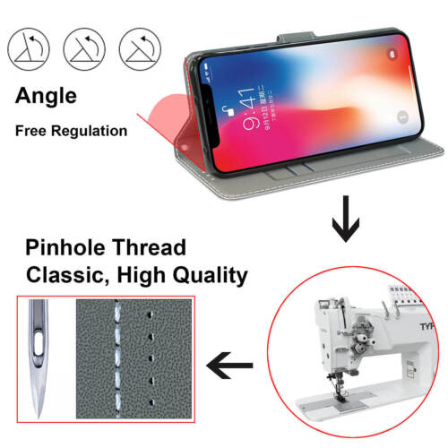 For Google 7 8 9 Leather Wallet Magnetic Card Holder Flip Stand Strap Case Cover - Picture 5 of 31