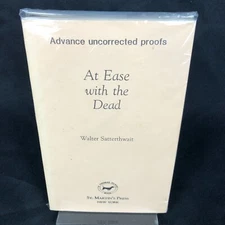 AT EASE WITH THE DEAD by Walter Satterthwait Advance Uncorrected Proof First Ed