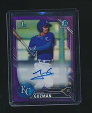 JEISON GUZMAN 2016 BOWMAN CHROME 1ST RC PURPLE REFRACTOR AUTO 194/250 #BCPA-JG