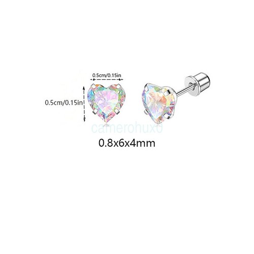 HOT - Surgical Steel Screw Back Earrings Sets Hypoallergenic Stud Earrings - Picture 10 of 21