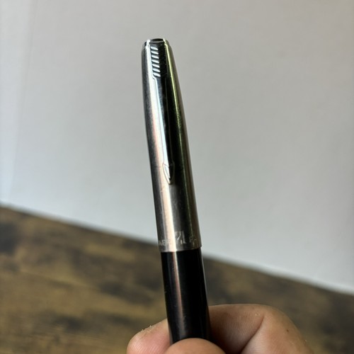 Vintage Parker 21 Super Steel Black FP Steel Medium/Fine Made In USA - Lot Of 2 - Picture 6 of 14