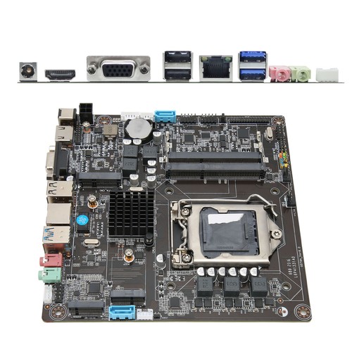 H81 Mini ITX Motherboard LGA 1150 Slot Dual Channel DDR3 Support For Core I3 I5 - Picture 1 of 22