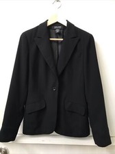 New York  Company Women's Black Blazer One Button Size 6 Jacket