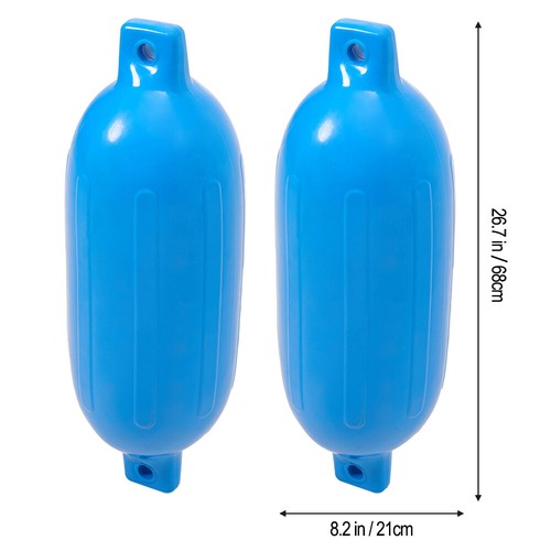 2 x Hurricane Boat Fenders Impact Protection PVC Fender Black/Blue/White Durable - Picture 17 of 32