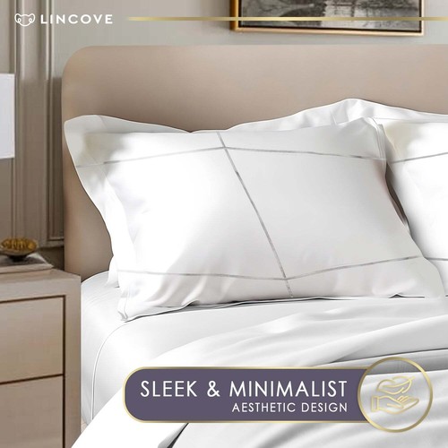 Lincove Luxus Bettbezug Set Sofia Kollektion - 100% Ultraweicher Baumwollsatin - Bild 3 von 9