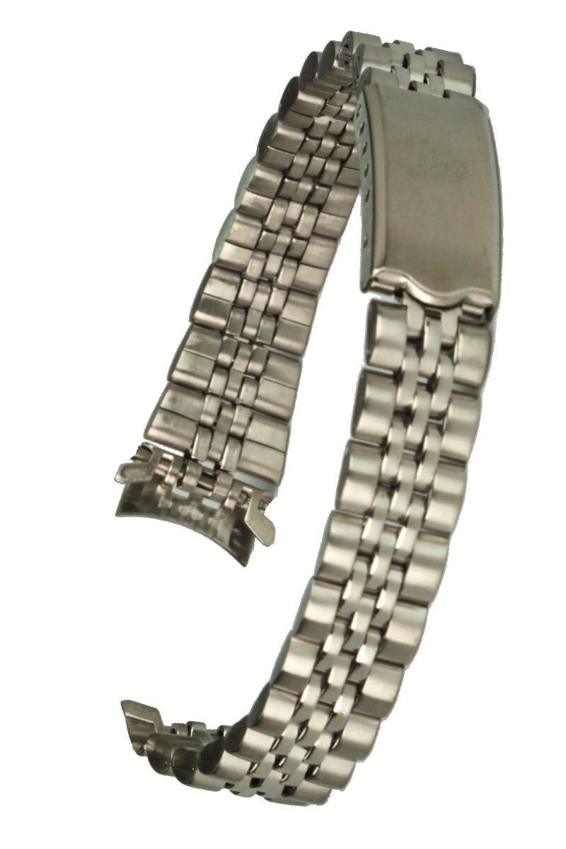 Edelstahl-Uhrarmband Silver 0 1/2in Jubilee-Style With Folding Clasp Spare Band