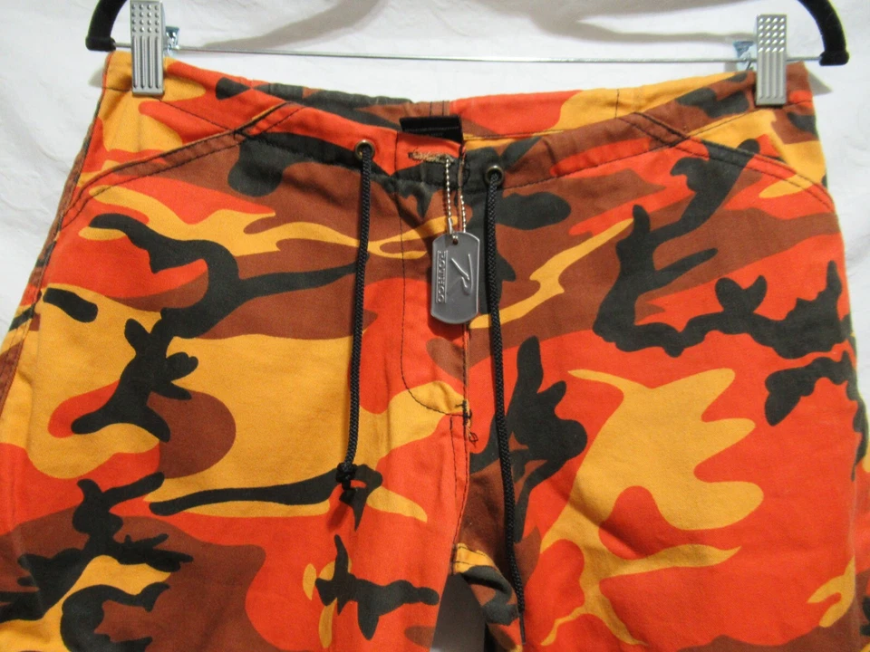 Pantalones cargo ROTHCO para mujer XXS naranja multicolor militar táctico camuflaje Foto 2 de 4