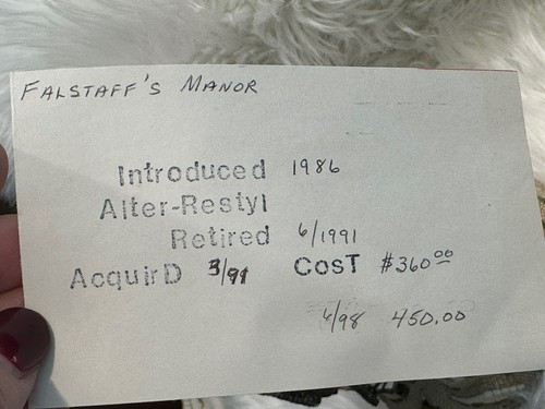 David Winter Falstaff Manor With Box and Paper Work 1986 Masterpiece #5340 - Picture 16 of 19