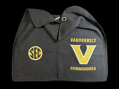 Vanderbilt Commodores(2 Sides) Golf Towel / 8in x 16in (31k Stitches)