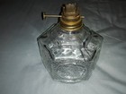 Lamplight Farms Amish Horse & Buggy Oil Lamp Hexagon Pressed Glass  — photo 1