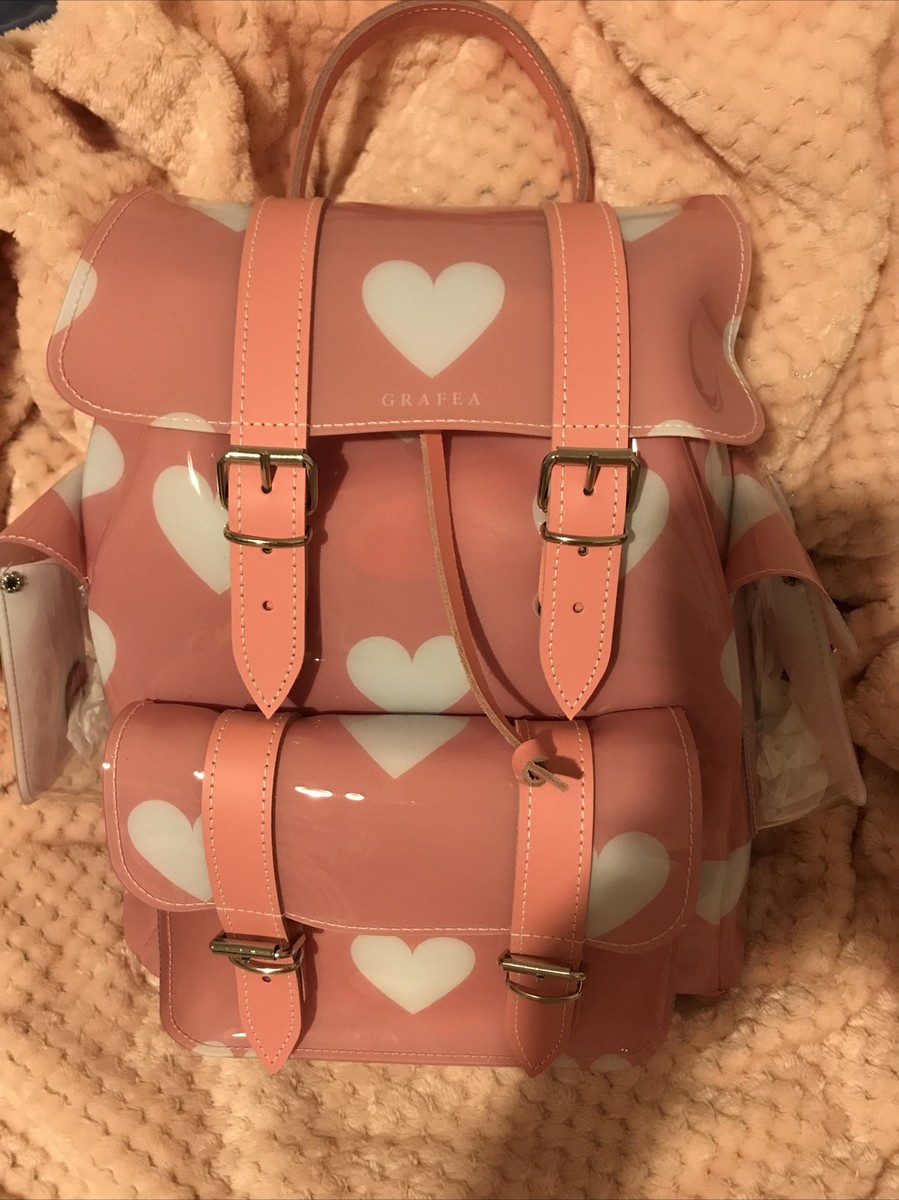 Leather Grafea Heart Bag ??GRAFEA Pink Backpack Pink Love PVC