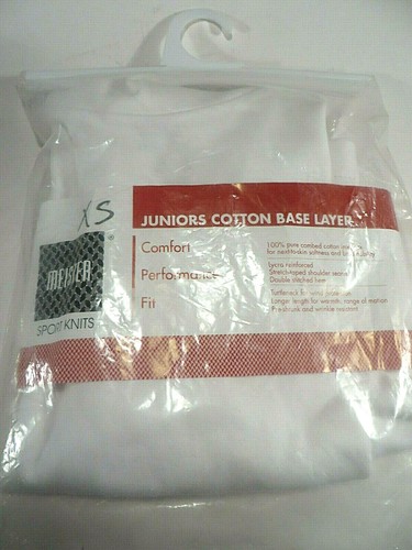 Meister Base Layer Cotton Turtleneck Top White Winter Ski Sport Kids XS 2-4 NWT - Picture 2 of 9