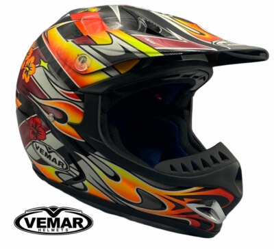 HELM VEMAR VRX 4 CARBON FLOWER VINTAGE COLLECTOR SX MX 