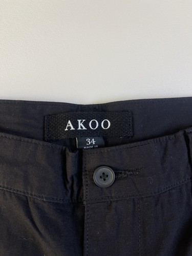 Men’s 100% Authentic Akoo Brand Cargo Pants Size 34 Color Black - Picture 5 of 9