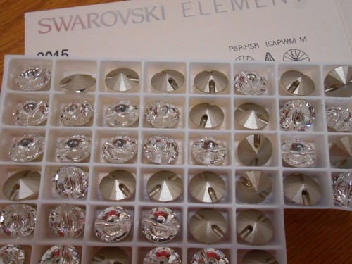 Swarovski Buttons Sew on 3015 3009 Round Square Upholstery Tufting Crystal - Picture 2 of 42