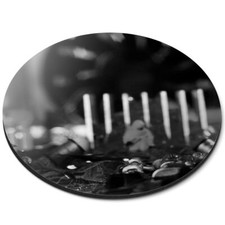 Round Mouse Mat (bw) - Technician Motherboard IT  #39391