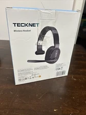 TECKNET Bluetooth Trucker Headset, Single and Dual Ear Wireless Headset w/Mic