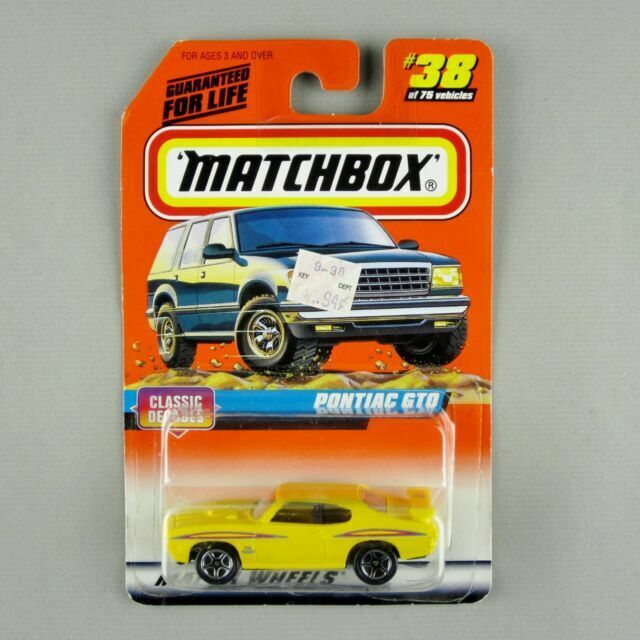 Pontiac GTO Matchbox 38 of 75 Classic Decades Yellow Series 5 Mattel 1998 for sale online
