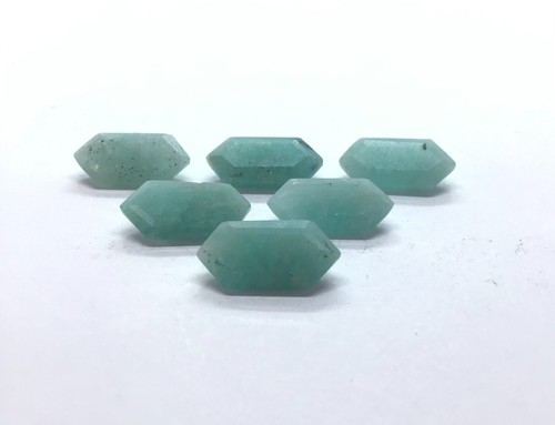 Long Hexagon Natural Amazonite Shape Cut Faceted Loose Gemstone For DIY Jewelry - Picture 18 of 21